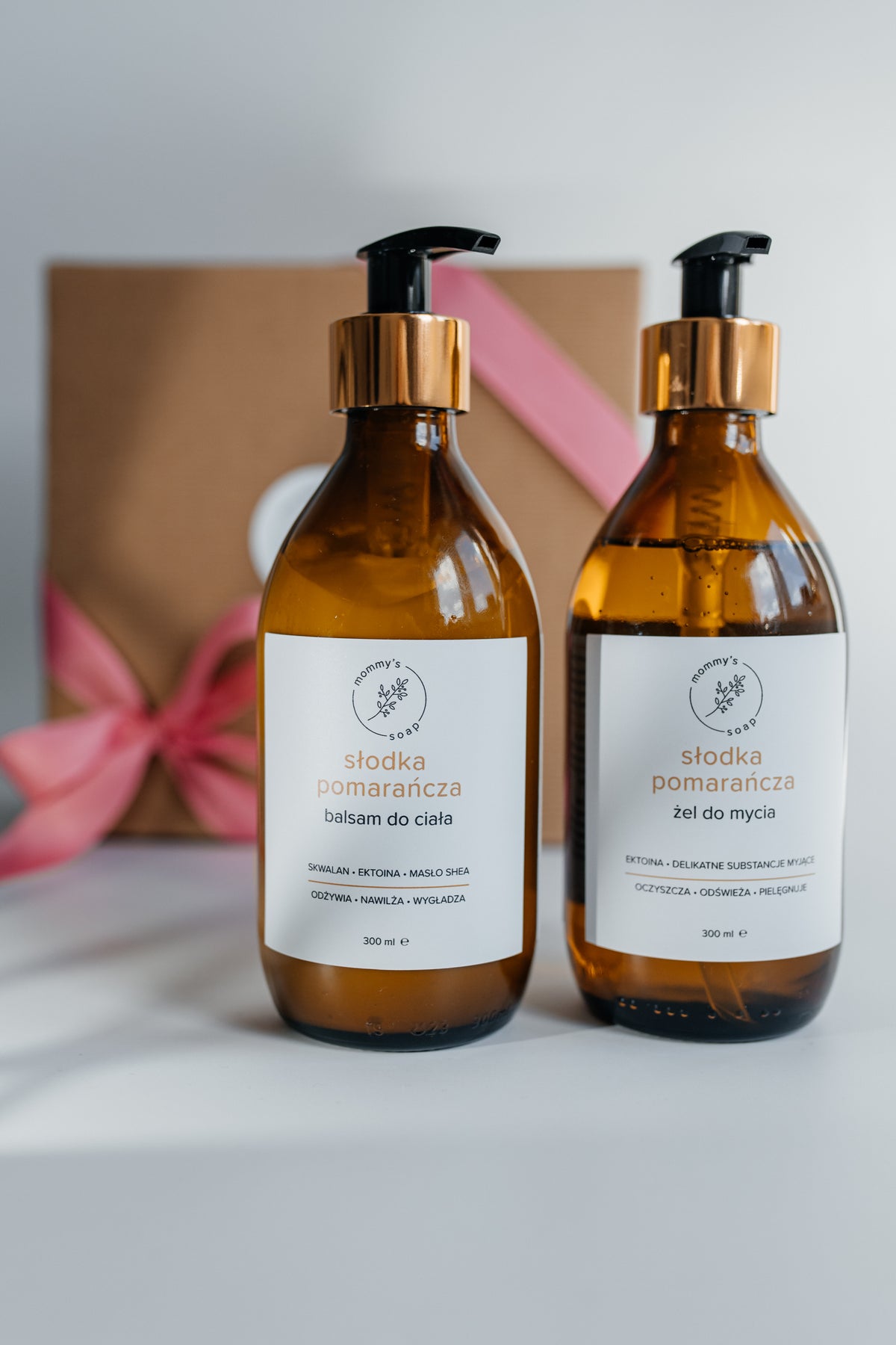 🍊 Zestaw Słodka Pomarańcza – żel do mycia + balsam do ciała