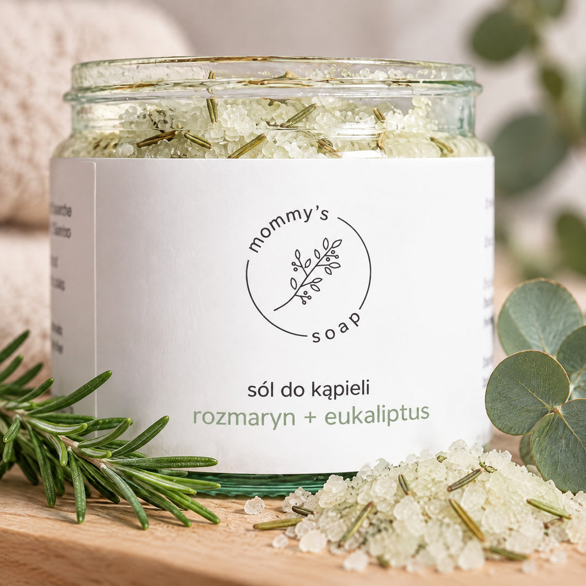 Sól do kąpieli rozmaryn i eukaliptus